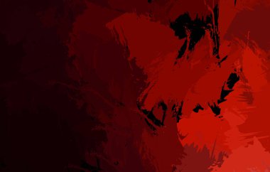 Vahşi fırça darbeleriyle yaratıcı soyut resim. Artistik fırça darbeleriyle donatılmış. Renkli ve canlı bir tasvir. Boyalı sanat.