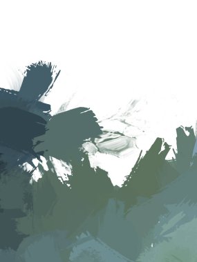 Taranmış Boyalı Soyut Arkaplan. Vahşi kaotik fırça darbeleri. Boya darbeleri. 2D İllüstrasyon. Fırça darbeli resim. 