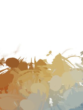 Taranmış Boyalı Soyut Arkaplan. Vahşi kaotik fırça darbeleri. Boya darbeleri. 2D İllüstrasyon. Fırça darbeli resim. 