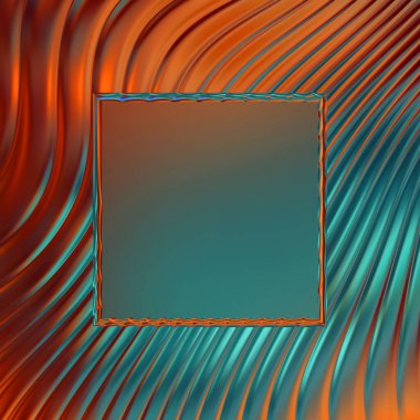 Soyut çerçeveli arkaplan. Renkli, canlı, dalgalı bir duvar kağıdı. Merkezi çerçeveli yaratıcı grafik 2d çizim. Dinamik şekilli modaya uygun sıvı örtüsü.