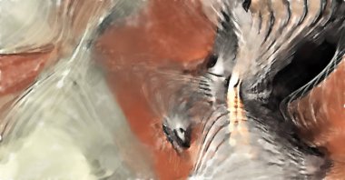 Modern sanat. Renkli çağdaş sanat eserleri. Renkli boya darbeleri. Soyut arkaplanda fırça darbeleri. fırça boyası.