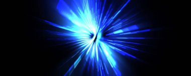 Fütürist mercek patlaması. Parlayan parçacıkları ve çizgileri olan ışık patlaması yıldızı. Güzel soyut ışın arkaplanı.