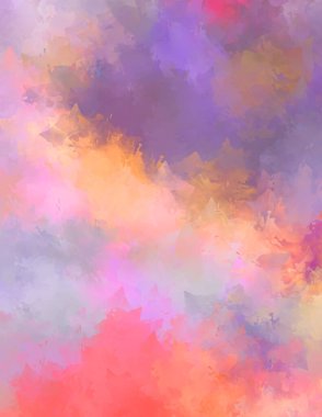 Sanatsal soyut arkaplan. Doku boyalı duvar kağıdı. Boya darbeleriyle yaratıcı bir illüstrasyon. Fırça desenli resim.