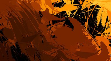 Sanatsal soyut arkaplan. Doku boyalı duvar kağıdı. Boya darbeleriyle yaratıcı bir illüstrasyon. Fırça desenli resim.