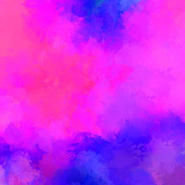 Canlı fırça darbeleriyle boyanmış. Renkli desenli resim. Fırçalanmış duvar kağıdını boya.