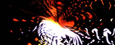 Işık parçacık izleri. Parlayan parçacıkları ve çizgileri olan ışık patlaması yıldızı. Güzel hareketli soyut ışın arkaplanı.