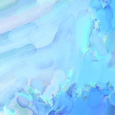 Çağdaş sanat. El işçiliğinin renkli dokusu. Modern resim. Yüzeyde suluboya vuruşlar. Sanatsal arkaplan resmi. Tablo üzerinde soyut resim. Fırça darbeleri. 