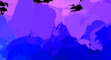 Canlı fırça darbeleriyle boyanmış. Renkli desenli resim. Fırçalanmış duvar kağıdını boya.