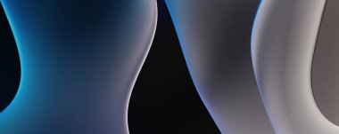 Soyut arkaplan. Değişken renk değişim dalgaları, dinamik hareketlerle. Işık dalgalarının neon renkli soyut tasarımı. Duvar kağıdı, afiş, arkaplan, kart, kitap illüstrasyonu, web sitesi.