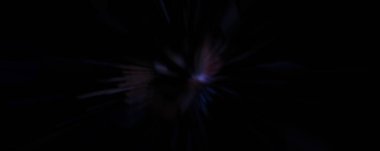 Işık parçacık izleri. Parlayan parçacıkları ve çizgileri olan ışık patlaması yıldızı. Güzel hareketli soyut ışın arkaplanı.