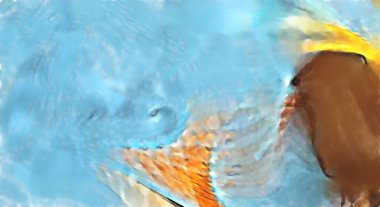 Modern sanat. Renkli çağdaş sanat eserleri. Renkli boya darbeleri. Soyut arkaplanda fırça darbeleri. fırça boyası.