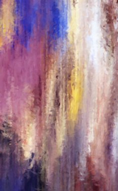 Modern sanat. Renkli çağdaş sanat eserleri. Renkli boya darbeleri. Soyut arkaplanda fırça darbeleri. Fırça boyası. Eşsiz duvar sanatı.