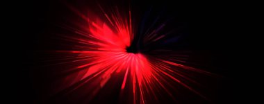 Fütürist mercek patlaması. Parlayan parçacıkları ve çizgileri olan ışık patlaması yıldızı. Güzel soyut ışın arkaplanı.