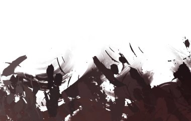 Taranmış Boyalı Soyut Arkaplan. Vahşi kaotik fırça darbeleri. Boya darbeleri. 2D İllüstrasyon. Fırça darbeli resim. 