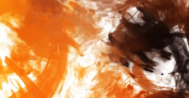 Sanatsal soyut arkaplan. Doku boyalı duvar kağıdı. Boya darbeleriyle yaratıcı bir illüstrasyon. Fırça desenli resim.