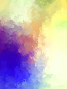 Yaratıcı soyut resim. Artistik fırça darbeleriyle donatılmış. Renkli ve canlı bir illüstrasyon. boyalı sanat.