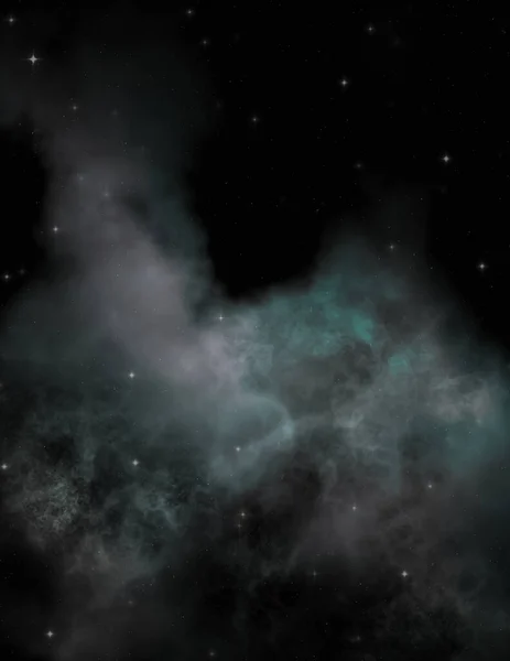 Medan Bintang Ruang Galaksi Dengan Nebula Berwarna Warni Latar Belakang — Stok Foto