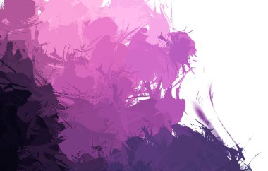 Duvar sanatı Eşsiz ve yaratıcı illüstrasyon. Fırça darbesi ile boyanmış. Renkli fırça darbelerinin soyut arkaplanı. Fırçalanmış canlı duvar kâğıdı. Boyalı sanatsal yaratım.