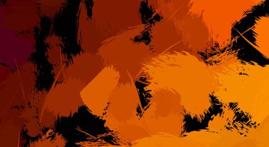 Canlı fırça darbeleriyle boyanmış. Renkli desenli resim. Fırçalanmış duvar kağıdını boya.