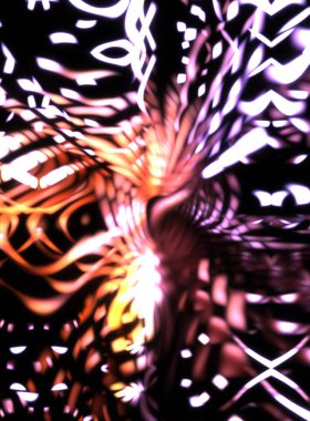 Işık parçacık izleri. Parlayan parçacıkları ve çizgileri olan ışık patlaması yıldızı. Güzel hareketli soyut ışın arkaplanı.