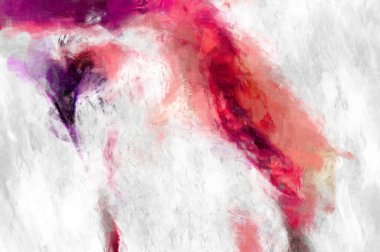 Soyut arkaplanda pürüzlü fırça darbeleri. Fırça boyası. Renkli boya darbeleri. Eşsiz duvar sanatı. Tuvaldeki modern sanat. Renkli çağdaş sanat eserleri. 