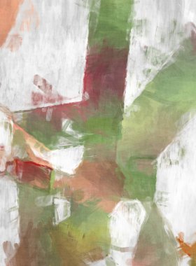 Soyut arkaplanda pürüzlü fırça darbeleri. Fırça boyası. Renkli boya darbeleri. Eşsiz duvar sanatı. Tuvaldeki modern sanat. Renkli çağdaş sanat eserleri. 