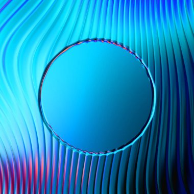 Soyut çerçeveli arkaplan. Renkli, canlı, dalgalı bir duvar kağıdı. Merkezi çerçeveli yaratıcı grafik 2d çizim. Dinamik şekilli modaya uygun sıvı örtüsü.