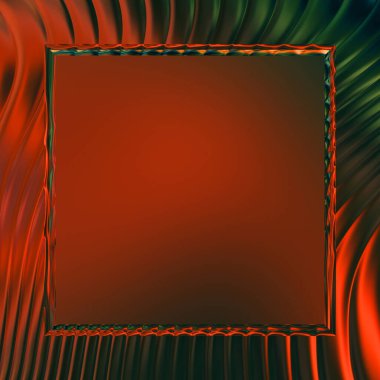 Soyut çerçeveli arkaplan. Renkli, canlı, dalgalı bir duvar kağıdı. Merkezi çerçeveli yaratıcı grafik 2d çizim. Dinamik şekilli modaya uygun sıvı örtüsü.