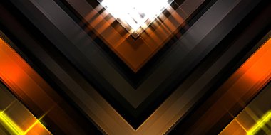 Soyut parlayan geometrik ışıklar arka planda. Fraktal simetrik grafik çizimi. Parıldayan ve parıldayan çubukları kesiştir.