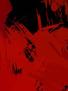 Vahşi fırça darbeleriyle yaratıcı soyut resim. Artistik fırça darbeleriyle donatılmış. Renkli ve canlı bir tasvir. Boyalı sanat.