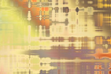 Soyut arkaplan. Yaşlanmış grunge dokusunda geometrik elementler. Farklı renk desenli grafiksel illüstrasyon.