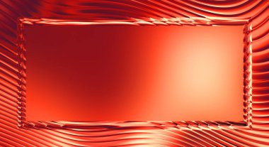 Soyut çerçeveli arkaplan. Renkli, canlı, dalgalı bir duvar kağıdı. Merkezi çerçeveli yaratıcı grafik 2d çizim. Dinamik şekilli modaya uygun sıvı örtüsü.