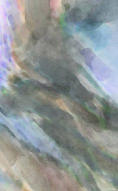 Alkol mürekkebini andıran rahatlatıcı fırça darbelerinin modern resmi. Poster, duvar sanatı, afiş, kart, kitap kapağı veya ambalaj için pastel renkli suluboya resim.