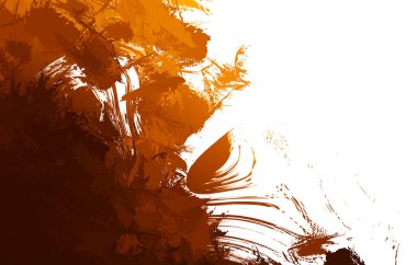 Duvar sanatı Eşsiz ve yaratıcı illüstrasyon. Fırça darbesi ile boyanmış. Renkli fırça darbelerinin soyut arkaplanı. Fırçalanmış canlı duvar kâğıdı. Boyalı sanatsal yaratım.