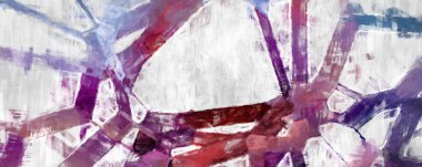 Soyut arkaplanda pürüzlü fırça darbeleri. Fırça boyası. Renkli boya darbeleri. Eşsiz duvar sanatı. Tuvaldeki modern sanat. Renkli çağdaş sanat eserleri. 