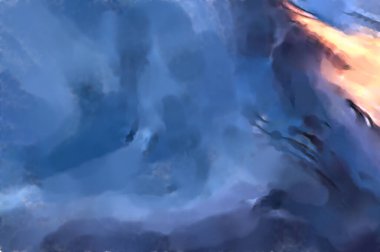 Soyut arkaplanda pürüzlü fırça darbeleri. Fırça boyası. Renkli boya darbeleri. Eşsiz duvar sanatı. Tuvaldeki modern sanat. Renkli çağdaş sanat eserleri. 