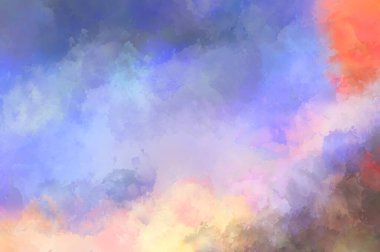 Sanatsal soyut arkaplan. Doku boyalı duvar kağıdı. Boya darbeleriyle yaratıcı bir illüstrasyon. Fırça desenli resim.