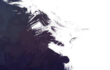 Duvar sanatı Eşsiz ve yaratıcı illüstrasyon. Fırça darbesi ile boyanmış. Renkli fırça darbelerinin soyut arkaplanı. Fırçalanmış canlı duvar kâğıdı. Boyalı sanatsal yaratım.