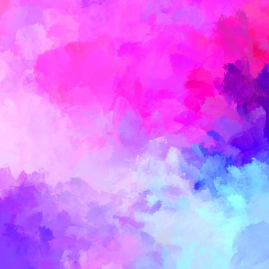 Canlı fırça darbeleriyle boyanmış. Renkli desenli resim. Fırçalanmış duvar kağıdını boya.