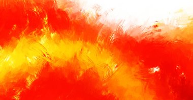 Canlı fırça darbeleriyle boyanmış. Renkli desenli resim. Fırçalanmış duvar kağıdını boya.