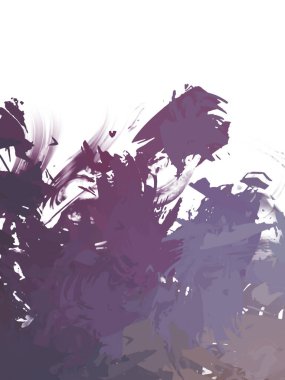 Taranmış Boyalı Soyut Arkaplan. Vahşi kaotik fırça darbeleri. Boya darbeleri. 2D İllüstrasyon. Fırça darbeli resim. 