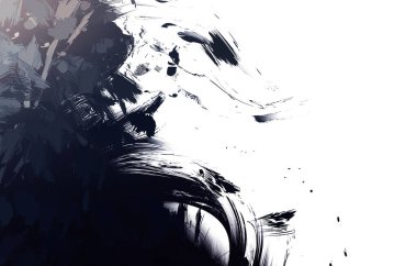 Duvar sanatı Eşsiz ve yaratıcı illüstrasyon. Fırça darbesi ile boyanmış. Renkli fırça darbelerinin soyut arkaplanı. Fırçalanmış canlı duvar kâğıdı. Boyalı sanatsal yaratım.