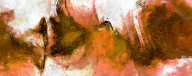 Soyut arkaplanda pürüzlü fırça darbeleri. Fırça boyası. Renkli boya darbeleri. Eşsiz duvar sanatı. Tuvaldeki modern sanat. Renkli çağdaş sanat eserleri. 