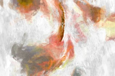 Soyut arkaplanda pürüzlü fırça darbeleri. Fırça boyası. Renkli boya darbeleri. Eşsiz duvar sanatı. Tuvaldeki modern sanat. Renkli çağdaş sanat eserleri. 
