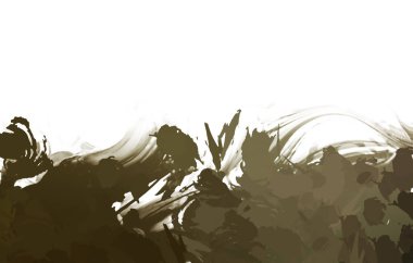 Taranmış Boyalı Soyut Arkaplan. Vahşi kaotik fırça darbeleri. Boya darbeleri. 2D İllüstrasyon. Fırça darbeli resim. 