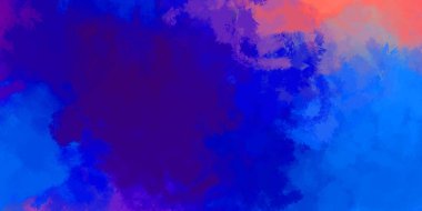 Yaratıcı bir geçmiş. Canlı fırça darbeleriyle boyanmış. Renkli desenli resim. Fırçalanmış duvar kağıdını boya.