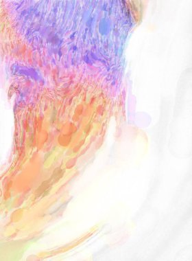 Modern fırça darbeleri. Pastel renklerde suluboya resim. Poster, duvar sanatı, afiş, kart, kitap kapağı veya ambalaj için sakinleştirici kompozisyonun yumuşak renkli çizimi. 