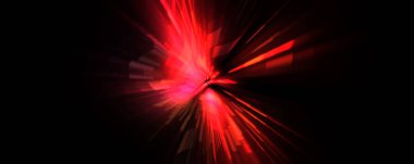 Fütürist mercek patlaması. Parlayan parçacıkları ve çizgileri olan ışık patlaması yıldızı. Güzel soyut ışın arkaplanı.