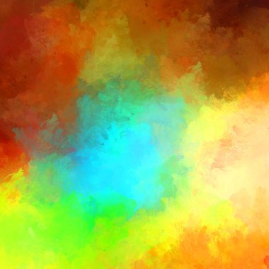 Duvar sanatı Eşsiz ve yaratıcı illüstrasyon. Fırça darbesi ile boyanmış. Renkli fırça darbelerinin soyut arkaplanı. Fırçalanmış canlı duvar kâğıdı. Boyalı sanatsal yaratım.