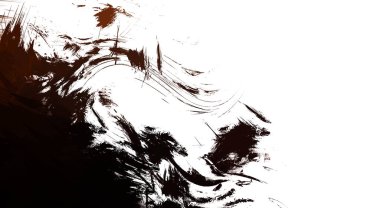 Taranmış Boyalı Soyut Arkaplan. Vahşi kaotik fırça darbeleri. Boya darbeleri. 2D İllüstrasyon. Fırça darbeli resim. 